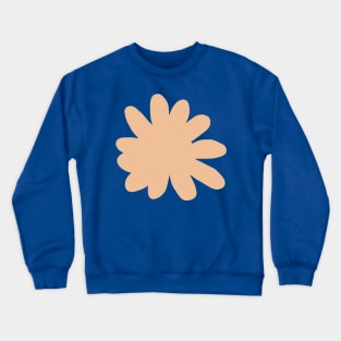 Soft Orange Abstract Minimal Flower Crewneck Sweatshirt